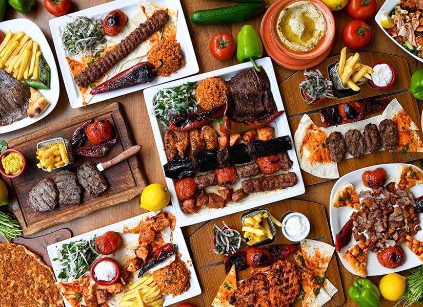 Türkçe restaurant menüsü görseli